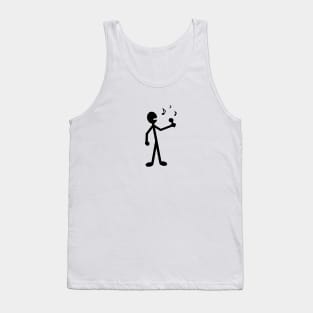 Singing Musician Stick Figure Tank Top